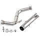 Gorgeri 2-teiliger Katalysator entfernt Decat Auspuff Mid Link Pipe Auspuff Mid Pipe Fit für 125 250 390 RC390 2017+