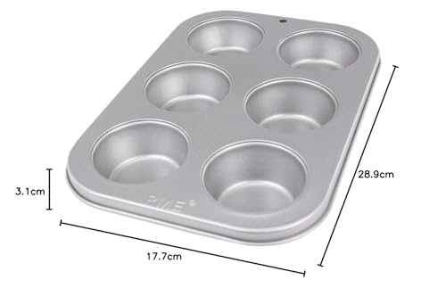 Foto von PME Antihaftbeschichtete Muffinform mit 6 Löchern aus Karbonstahl