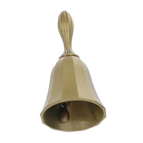 Housoutil 1 Pieza Campana de Servicio de Metal y Bar Timbre de Mano Vintage Decoración de Escritorio y Llamador Recepción