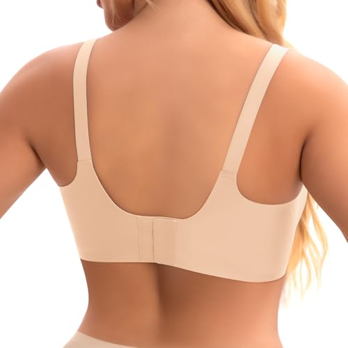 Image of Ganado Seamless Wireless Bras for Women No Underwire Bras Supportive Bralette Padded Comfort T Shirt Bra