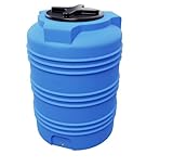 KMND Wassertank 300 Liter - Vertikal Regentonne 300l - PE Kunststoff Robust 3,5mm Wandstärke - Langlebig UV-beständig - PZH-Zertifiziert - Notversorgung Hauswasserwerk - Made in EU - Blau