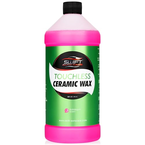 Swift Touchless Ceramic Foamable Wax (32 Oz) Spray On/Rinse Off For High-Gloss Hydrophobic Protective Layer | For Foam Cannon & Foam Pump Sprayer After Car Wash | Wax Cars Trucks RVs & More!