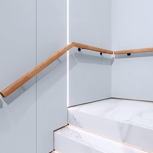 Rampe d'escalier intérieur extérieur bois support mural de sécurité