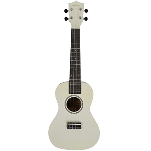 Image of Vault UK-003 Concert Colourful Ukulele 23 Inch with Gig Bag - White