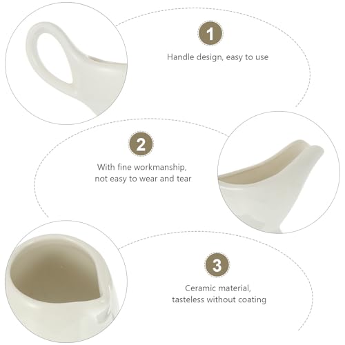 Tazas de cerámica para salsa con asa que evitan manchas en la mesa 4