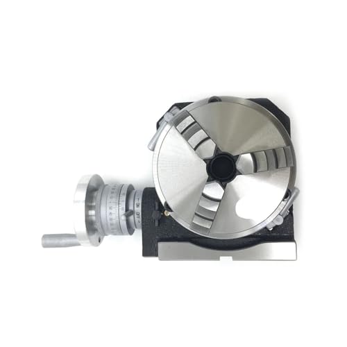 KACOME 5' HV5 127 mm Indexing Turntable (Vertical and Horizontal) with 100 mm CNC Lathe Chuck for Grinding Mills(Only HV5)