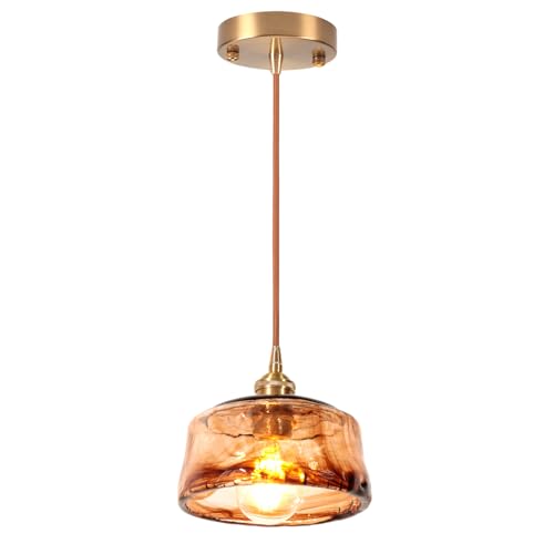 Abat jour en verre pour lustre vintage et cuisine rétro E27