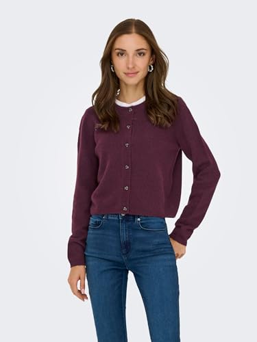 JDY Damen Jdychloe Life L/S Cardigan KNT Noos, Winetasting, XL – Ansicht 2