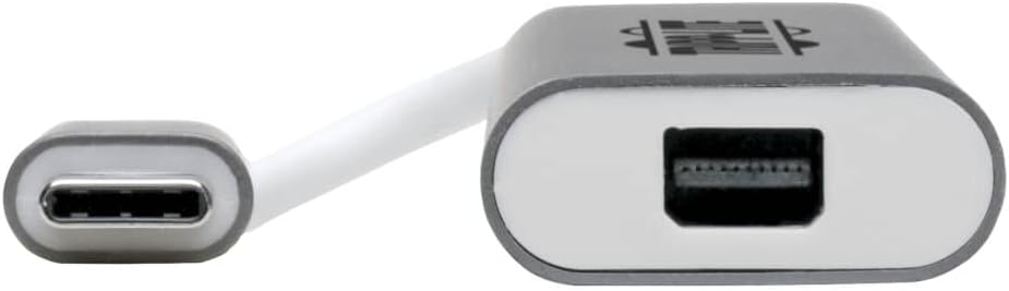 Tripp Lite USB C to Mini DisplayPortAdapter (M/F), Thunderbolt 3 to Mini DisplayPort Adapter, USB 3.1 Gen 1, 4K @ 60 Hz, 4:4:4, White (U444-06N-MDP-AL)