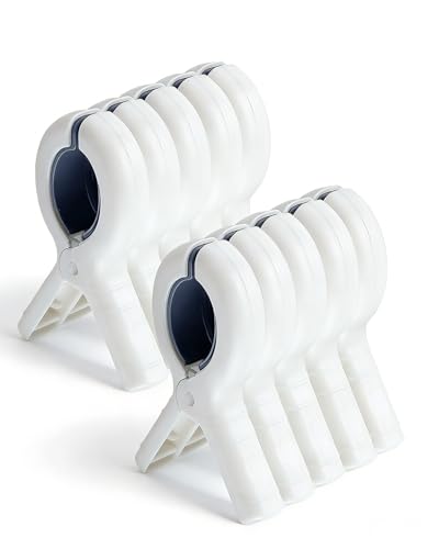 10 Pack Beach Towel Clips Heavy Duty Large Beach Essentials Chair Pool Clip