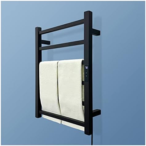N/A Electric Towel Warmer Stainless Steel,Electric Towel Rail,Hidden Wire,Electric Towel Rack,Towel Warmer Temperature Time Control (Color : A Right, Size : 110V)