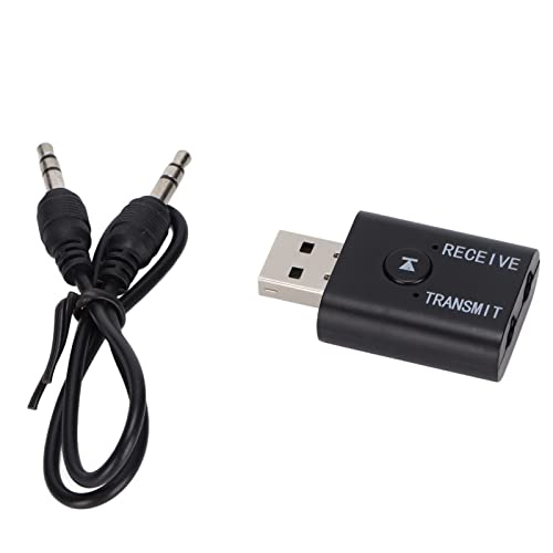 EternalCrafts 2in1 Bluetooth Adapter Bluetooth 5.0 Transmitter and Receiver, USB 2-in-1 Wireless Audio Adapter for TV Car Home Stereo, Portable Mini Bluetooth Adapter