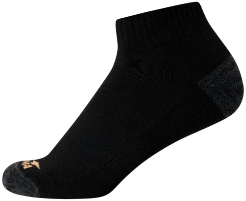 Avia Girls Athletic Performance Cushion Quarter Cut Ankle Socks (10 Pack), Size Medium, Black #TOP4