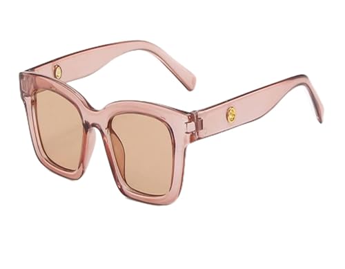 YGDBXHYD Rectangle celebrity sunglasses, women's fashion design, small square glasses, women's sunglasses(Champagne)