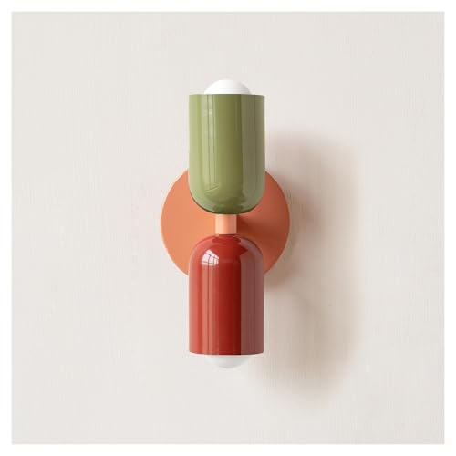 Aplique de pared doble E26 nórdico moderno para salón y pasillo en color negro con luz fría
