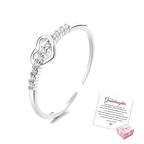 Chevvy Grandma & Granddaughter Infinity Ring - Sterling Silver Cubic Zirconia