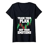 Photo Gallery donna trade your plan not your emotions trading investor azioni maglietta con collo a v Photo Gallery donna trade your plan not your emotions trading investor azioni maglietta con collo a v