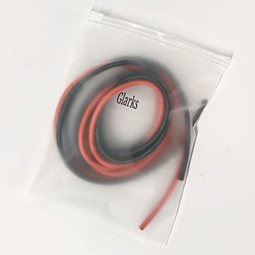 Glarks 10 Gauge High Temp Silicone Wire 6 ft red and 6 ft Black Flexible Insulated Copper Wire