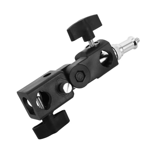 Soporte de flash de abs y metal Toddmomy con clip ajustable de alta resistencia mecánica