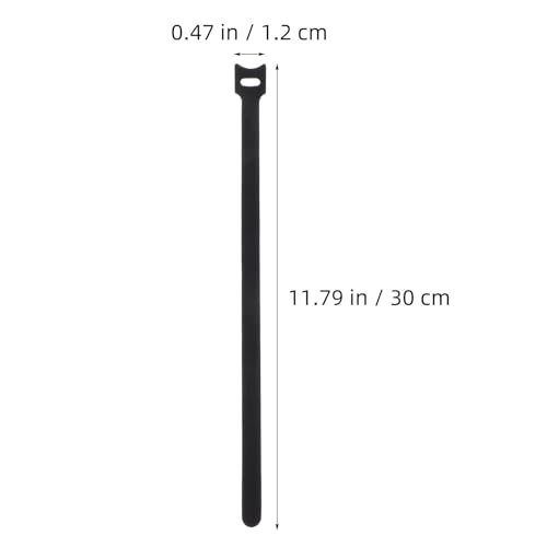 100pcs bridas reutilizables para cables, sujetadores de correa para electrónica, gestión de cables bajo escritorio, negras, 12x300mm, con gancho y bucle autoadhesivo miniatura 2