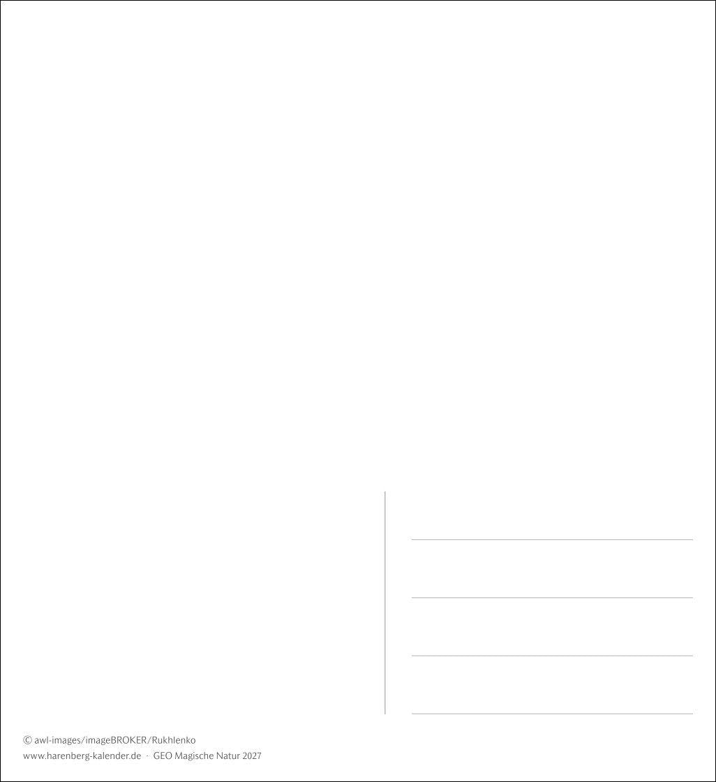 GEO Magische Natur Postkartenkalender 2027 - Wochenkalender mit 53 Postkarten: Foto-Kalender im Postkartenformat 16 x 17,5 cm mit wunderschönen ... mit 53 Postkarten zum Sammeln und Verschicken
