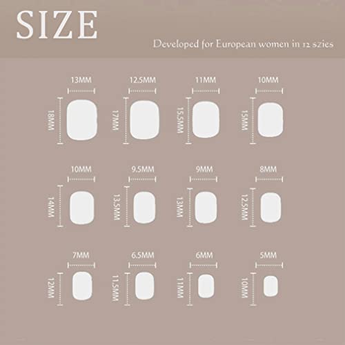 Sethexy Corte Quadrato Unghie finte Marrone