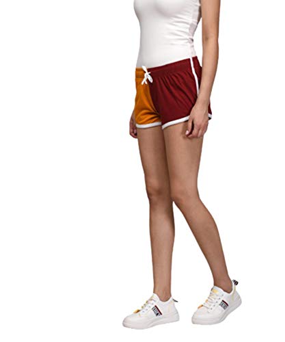 Image of KOTTY Women's Night Shorts(Orange&Maroon,30)