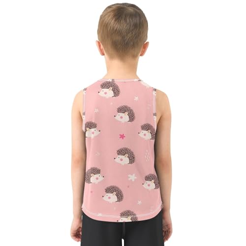 J JOYSAY Cartoon Hedgehog Star Boys Tank Top Sleeveless Muscle Shirts Quick Dry Kids T-Shirts 3-15T3
