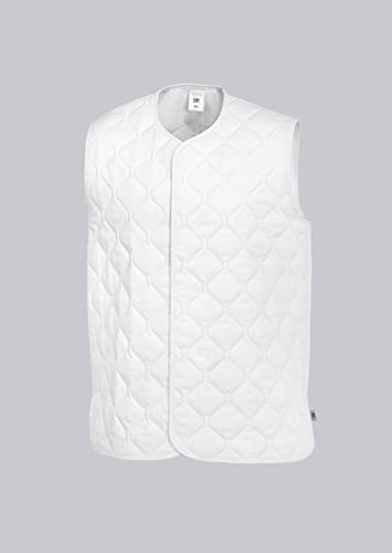 BP 1683-665-21-Ln Unisex-Steppweste, Ärmellos, V-Ausschnitt, 500,00 g/m² Stoffmischung, weiß, Ln