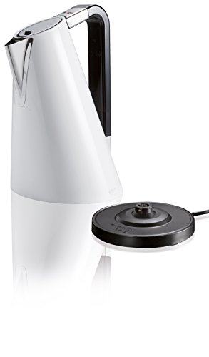 BUGATTI, Vera Easy, Wasserkocher mit abnehmbarem Kalkfilter, Fassungsvermögen 1,75 Liter, 2180 W, Edelstahlgehäuse, Weiß