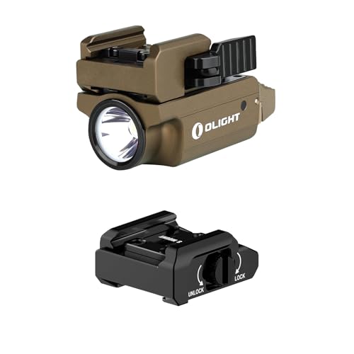 OLIGHT PL-Mini 2 Valkyrie Compact Weaponlight, 600 Lumens Tactical Flashlight with Magnetic USB Rechargeable Built-in Battery and Adjustable Rail Mount and 43X Mos Rail Mount