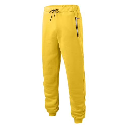 Elastic Waist Trousers for Men Stretchy Drawstring Pants Zipper with Pockets Trousers Daily Solid Color Pants4