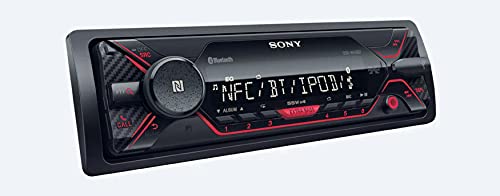 Sony DSX-A410BT Single Din Bluetooth Front USB AUX Car Stereo Digital Media Receiver Bundled with Earbuds (No CD Player) - Image 3
