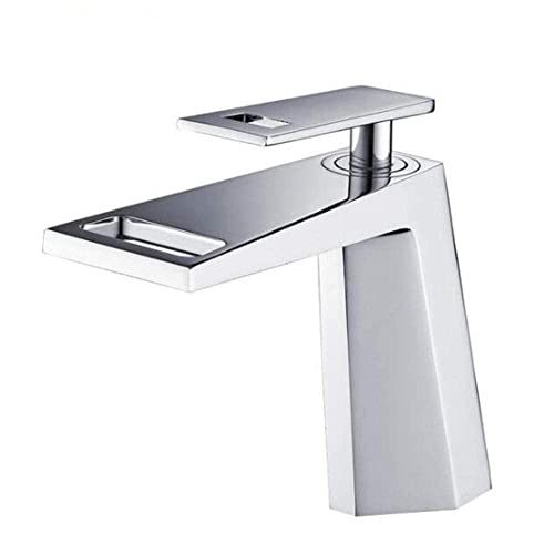 Mitigeur de lavabo de salle de bains avec robinets cascade eau chaude froide