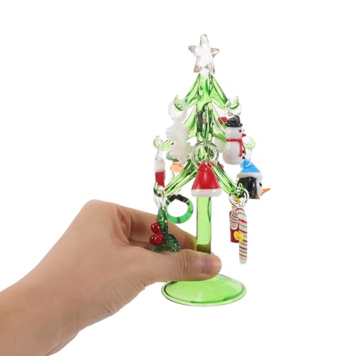Figurine de Noël miniature en verre, le cadeau idéal pour le bureau