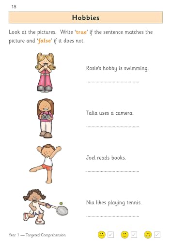 KS1 English Year 1 Reading Comprehension Targeted Question Book - Book 2 (with Answers) (CGP Year 1 English)