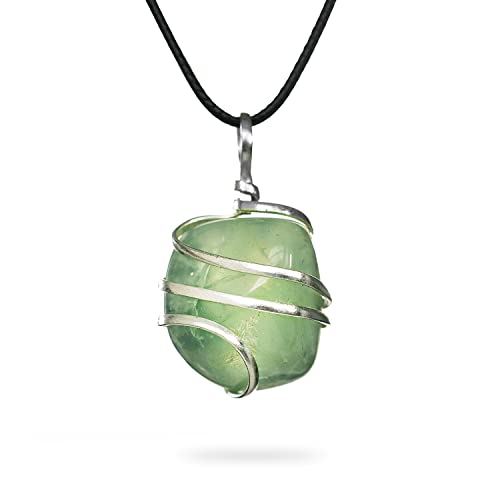 AYANA Prehnite Healing Crystal Pendant...