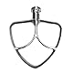 YWNYT Flachschlägel aus Edelstahl für KitchenAid 4,5-5QT Kippkopf-Standmixer, Küchenhelfer Paddelaufsatz Zubehör Ersatz für K45SS, KSM75, KSM150, KSM152 usw., spülmaschinenfest