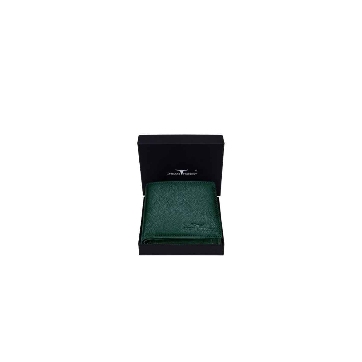 URBAN FOREST Stan Green Minimalist Leather Wallet for Men…