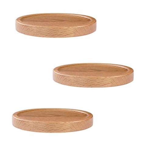 Luxx Wandregal 3er Set Natur Eiche Massivholz rund Schweberegal Hängeregal Wandboard Küchenregal kleine Regale Wandbefestigung Badregal Wandregal Holz Pflanzenregal Cover