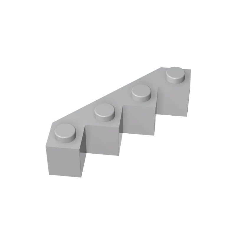 Gobricks GDS-711 Wedge 4 x 4 Facet 10PCS Compatible with Lego Toy 14413 6039346 6173055 DIY Parts and MOC Components for Major Brick Brands Color:Light Bluish Gray 194