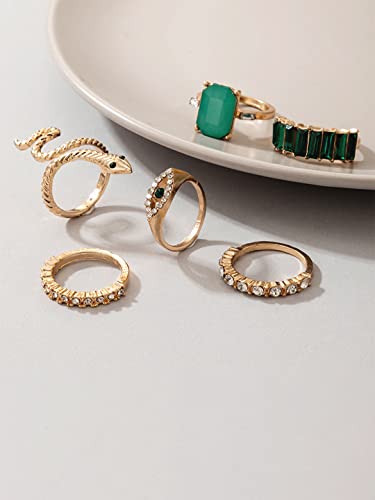 Dual Tone Crystal Studded Ring for Women