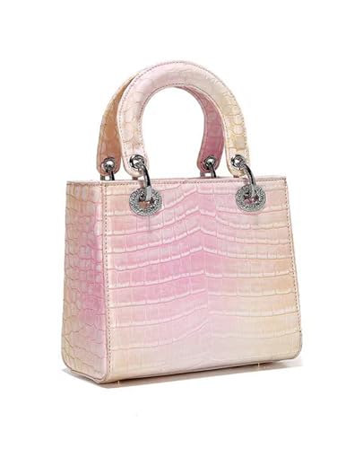 Gradient PU Leather Handbags for Women Stylish Crocodile Pattern Top Handle Satchel Ladies Dinner Party Shoulder Bags4