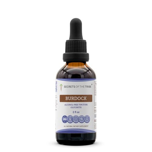 Secrets of the Tribe Burdock Tincture Alcohol-Free Liquid Extract, Burdock (Arctium Lappa) Dried Root 2 FL OZ