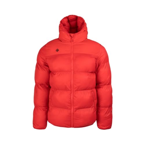 Izas - Chaqueta de Fibra Ultraligera para Hombre - Chaqueta de Rápido Secado con Cierre de Cremallera - Resistente al Agua y al Viento - Ideal Para Actividades al Aire Libre - Loeches Rojo - 2XL