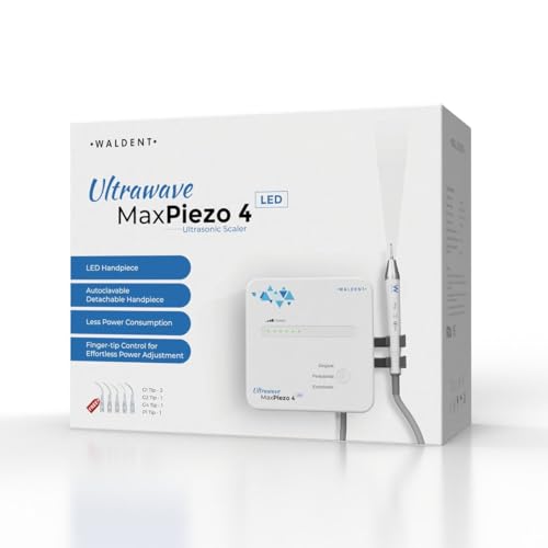 Image of Waldent Ultrawave MaxPiezo 4 LED Fiberoptic Ultrasonic Scaler - Advanced Piezoelectric Technology, Precise Scaling, LED Light, Durable & Ergonomic Design for Professional Dental Care