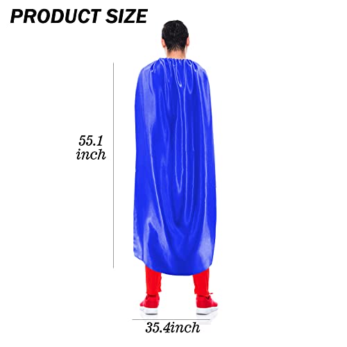 Irolewin Adults Superhero-Cape And Mask For Women Men Super-Hero Costumes Spirit Day Team Dress-Up-Halloween Party Favors (Blue) #TOP5