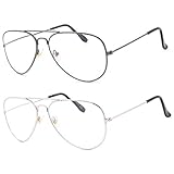 NEWVISION®Lesebrille Lesehilfe fur Herren Damen,Unisex Vintage Metall Brille,Retro Brillenfassungen,pilotenbrille karneval faschingskostüme damen (NV8132 Titan+Silber, 1, diopters)