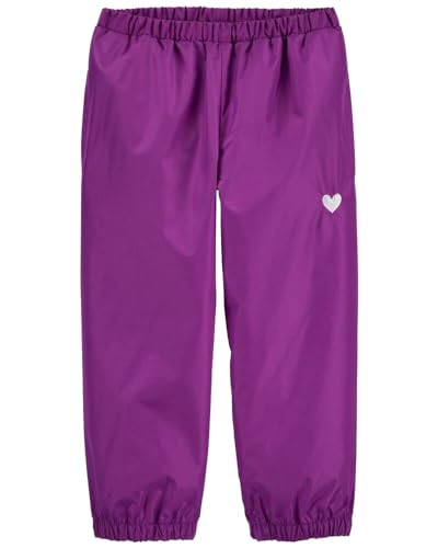 OSHKOSH BGOSH Toddler-Little-Big Girls Trail and Rain Splash Pants (Purple, 12)
