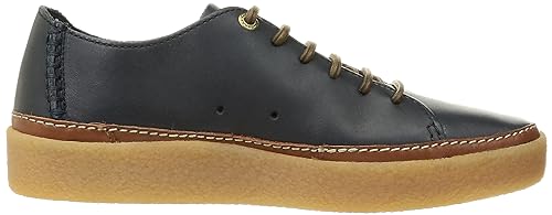 Image of Clarks Mens Oakpark Low Tan Leather Boat Shoe